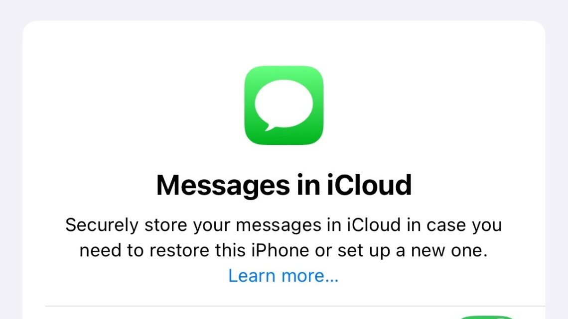 Messages in iCloud : delete old stucked messages